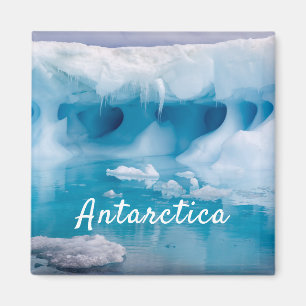 Antarctica iceberg photo with text magnet