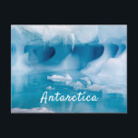 Antarctica iceberg photo with text postcard<br><div class="desc">You are back from a great holiday and want to send a card to your family and friends, letting them know about your great trip ? Try this unique postcard to show them a part of your adventure. Floating ice in different colors in Antarctica. Image © Angelika Stern If you...</div>