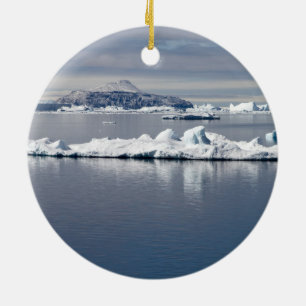 Antarctica landscape ceramic ornament