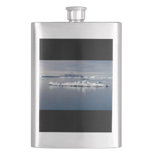 Antarctica landscape hip flask