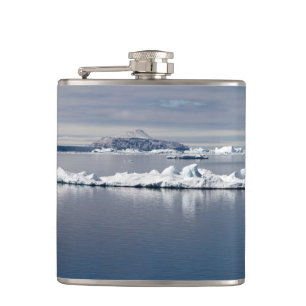 Antarctica landscape hip flask