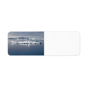 Antarctica landscape return address label