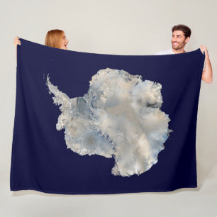 Antarctica (NASA Blue Marble Imagery) Fleece Blanket