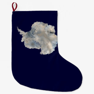 Antarctica (NASA Blue Marble Imagery) Large Christmas Stocking