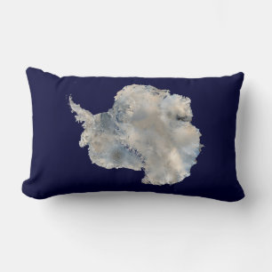 Antarctica (NASA Blue Marble Imagery) Lumbar Cushion