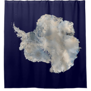 Antarctica (NASA Blue Marble Imagery) Shower Curtain