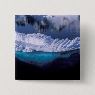 Antarctica, Paradise Bay. Iceberg in crystal 15 Cm Square Badge