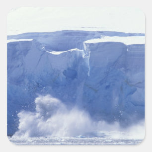 Antarctica, Paradise Bay, Massive wave forms Square Sticker