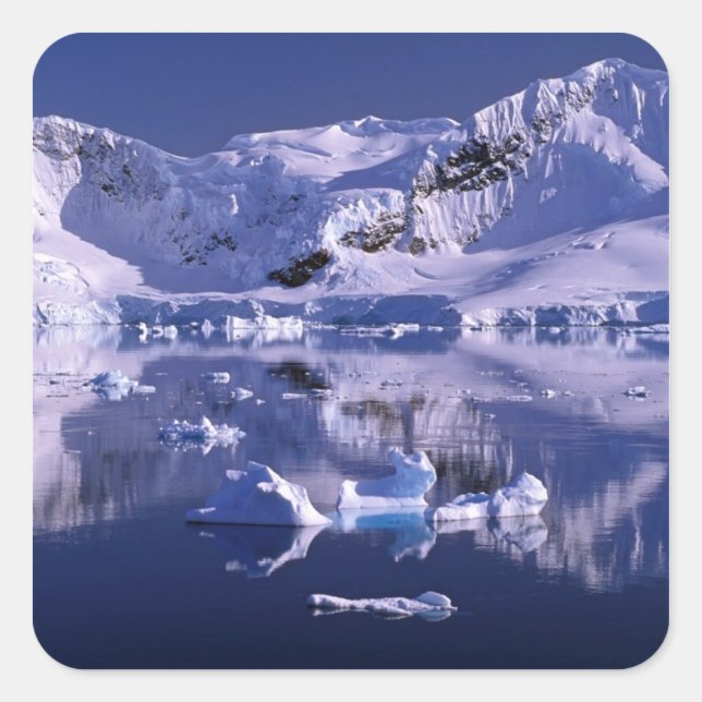 Antarctica, Paradise Bay Square Sticker (Front)
