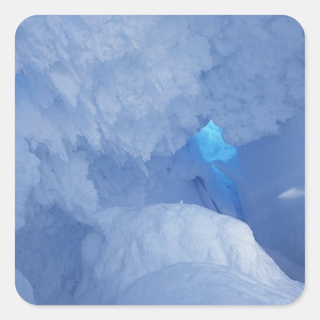 Antarctica, Ross Island, Cape Evans, Snow cave Square Sticker (Front)