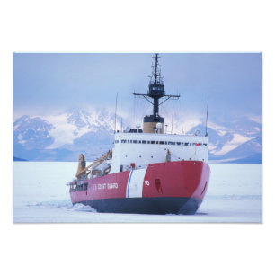 Antarctica, Ross Island, McMurdo Station, USCG Photo Print