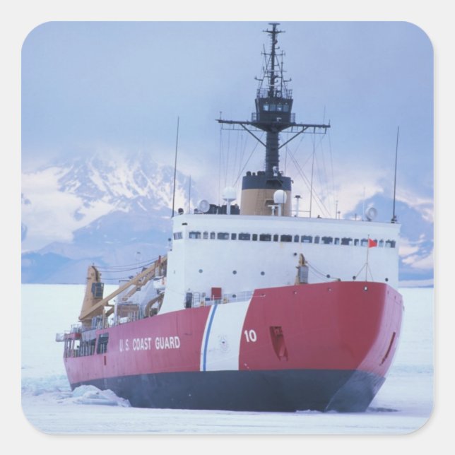 Antarctica, Ross Island, McMurdo Station, USCG Square Sticker (Front)