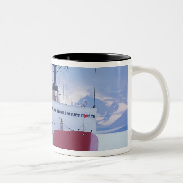 Antarctica, Ross Island, McMurdo Station, USCG Two-Tone Coffee Mug (Right)