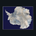 Antarctica satellite photo-science travel image postcard<br><div class="desc">This stunning image features the continent of Antarctica as seen from space.</div>