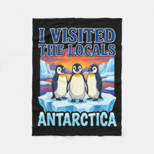 Antarctica Travel Souvenir Penguin Expedition Fleece Blanket