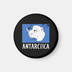 Antarctica vintage Flag Magnet