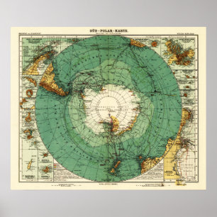 AntarcticaPanoramic MapAntarctica Poster