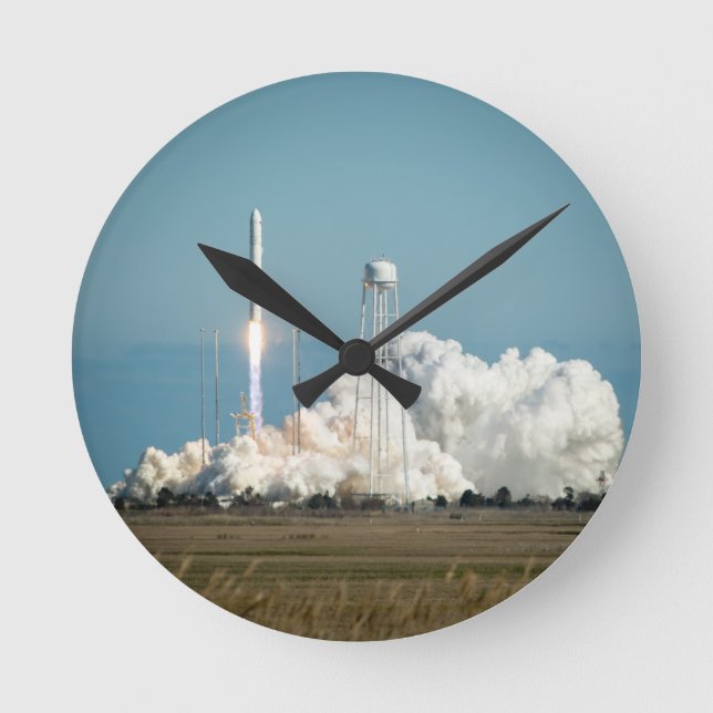 Antares Rocket Launch Round Clock (Front)