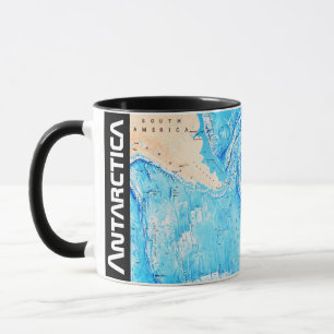 " Antarktis: 2022/heute- Meeresboden Relief Karte  Mug