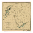 Antartic Regions "Drift of the Endurance" 1918 Map
