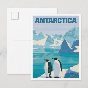 Antartica Vintage Travel  Postcard