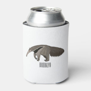Anteater cartoon illustration can cooler