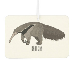 Anteater cartoon illustration car air freshener