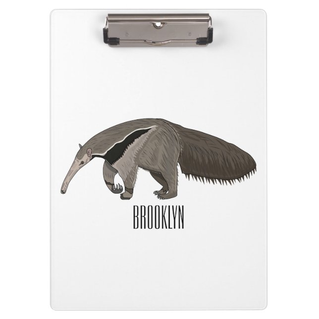 Anteater cartoon illustration  clipboard (Front)