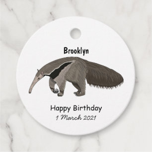 Anteater cartoon illustration favour tags