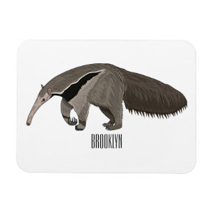 Anteater cartoon illustration magnet