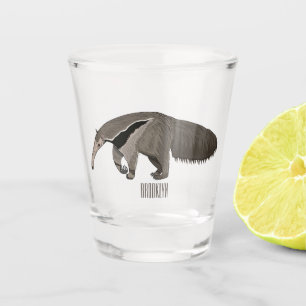 Anteater cartoon illustration  shot glass