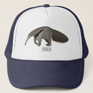 Anteater cartoon illustration trucker hat