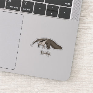 Anteater happy cartoon illustration 