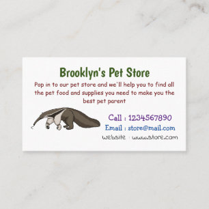 Anteater happy cartoon illustration  business card