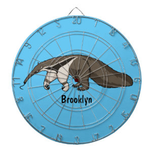 Anteater happy cartoon illustration dartboard