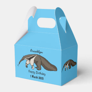 Anteater happy cartoon illustration favour box
