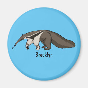 Anteater happy cartoon illustration magnet