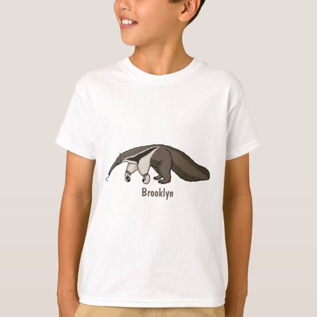 Anteater happy cartoon illustration  T-Shirt (Front)