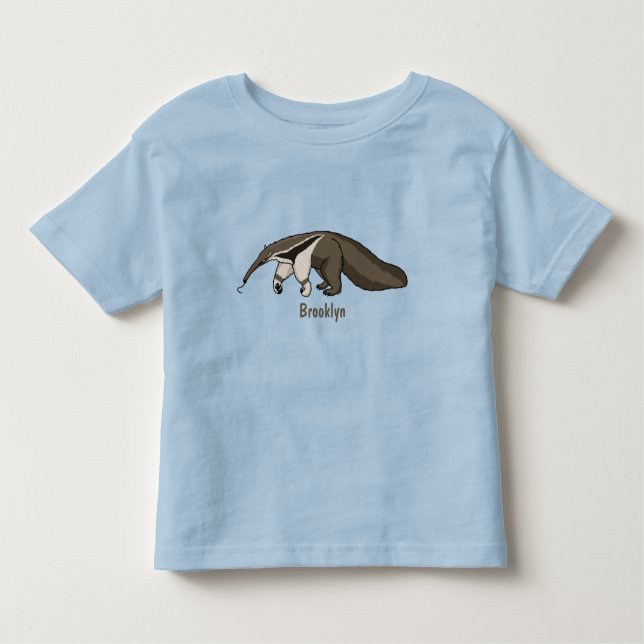 Anteater happy cartoon illustration toddler T-Shirt (Front)