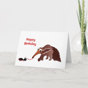 Anteater Meets His Lunch Birthday Card
