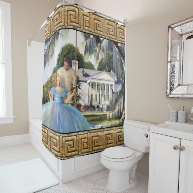 Antebellum Southern Plantation Old Dixie  Shower Curtain (In Situ)