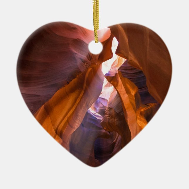 Antelope Canyon 2 Ceramic Tree Decoration (Front)