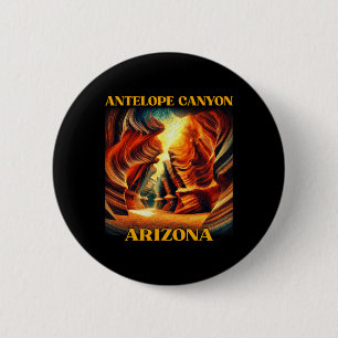 Antelope Canyon Arizona Hiking Camping 6 Cm Round Badge