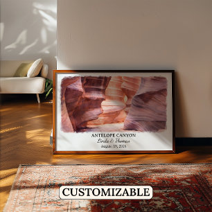 Antelope Canyon Arizona Poster, Watercolor, Custom Poster