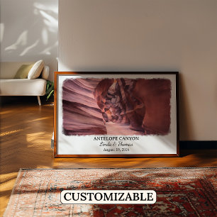 Antelope Canyon Arizona Poster, Watercolor, Custom Poster