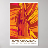 Antelope Canyon Arizona Travel Art Vintage