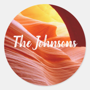 Antelope Canyon in Arizona Classic Round Sticker