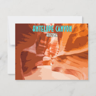 Antelope Canyon Page Arizona Vintage Flat Card