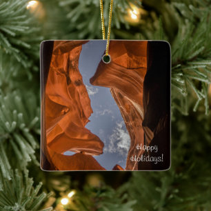 Antelope Canyon Sky View Arizona Ceramic Ornament