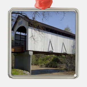 Antelope Creek Covered Bridge, built in 1922 Metal Ornament